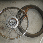 前輪タイヤ交換　スーパーカブ50CMS復活